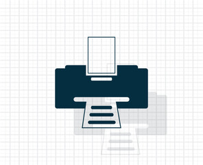 Aufkleber - Vector dark color icon with shadow on light checkered background