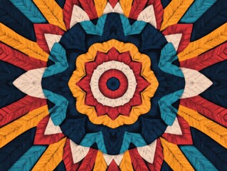  - Mesmerizing Geometric Patterns with Radiating Lines and Rhythmic Vibrancy   Abstract digital featuring concentric circular shapes with dynamic