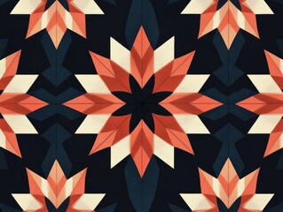 Poster - Captivating celestial inspired geometric pattern featuring a striking repeating star shaped design with sharp angular forms creating a dynamic and visually stunning abstract background