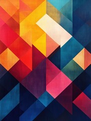 Poster - Intersecting lines and precise geometric patterns creating a balanced and symmetrical diamond grid design  Clean modern and minimalist abstract background