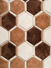 Poster - Elegant and Understated Repeating Octagonal Geometric Pattern Design in Neutral Tones Suitable for Wallpapers Textiles Architectural Interiors and Digital Art
