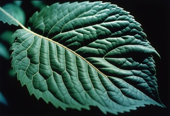 Wall Mural - Dark Green leaf texture Close up Leaf texture background