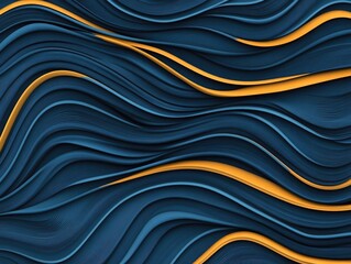 Poster - Elegant and Modern Geometric Wave Pattern with Smooth Flowing Lines and a Rhythmic Soothing Aesthetic  Visually Appealing Digital or Background Texture