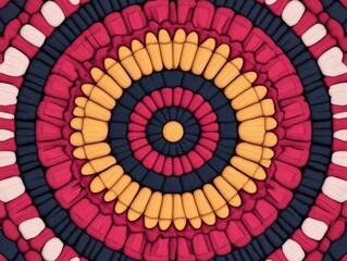 Aufkleber - Stunning Radial Geometric Pattern with Concentric Circles and Harmonious Symmetry  Visually striking and intricate abstract design with repeating shapes overlapping forms