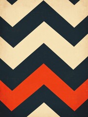 Poster - Vintage Inspired Diagonal Zigzag Pattern with Retro Geometric Designs   Abstract Background with Vibrant Colors and Dynamic Shapes for Versatile Usage