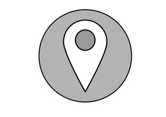 Pin icon. Location icon. Map pin. Destination vector icon