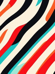 Poster - Captivating Layered Geometric Patterns Evoking a Dynamic 3D Effect with Retro and Modern Aesthetics