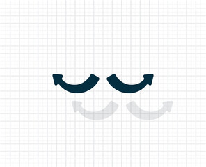 Aufkleber - Vector dark color icon with shadow on light checkered background