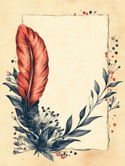 Poster - Minimalist and Classic Hand Drawn Banner with Open Space for Text Versatile and Customizable Design Element for Variety of Purposes