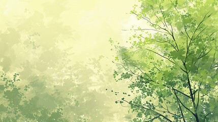 Sticker - A Tranquil View of Lush Green Foliage