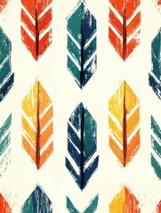 Poster - Energetic and fun hand drawn arrows with zigzag lines abstract graphic design elements that can be used for various creative backgrounds
