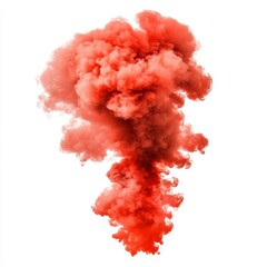 Aufkleber - Isolated on transparent PNG, this is a red smoke explosion abstracted.