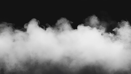 Aufkleber - Misty fog abstracted on a black background. Smoke studio. Texture overlays. Aromatherapy concept.
