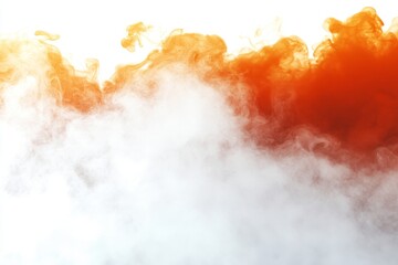 Canvas Print - Steam explosion special effect on transparent white background. Effective texture of steam, fog, smoke png. Modern illustration.