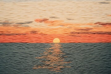 Poster - Man sailing boat sunset outdoors nature.