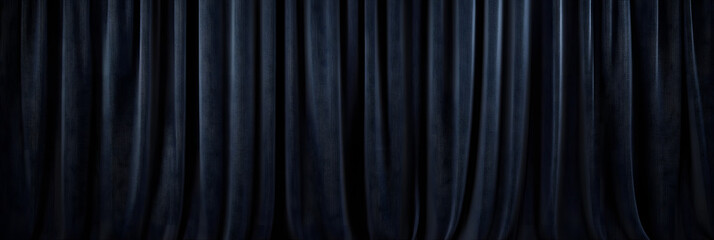 Wall Mural - Solid black curtain backdrop 