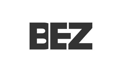 Poster - BEZ logo design template with strong and modern bold text. Initial based vector logotype featuring simple and minimal typography. Trendy company identity.