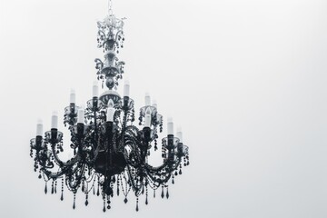 Sticker - Elegant black crystal chandelier lighting