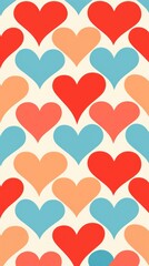 Sticker - Heart pattern backgrounds repetition.