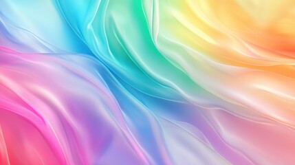 Leinwandbilder - abstract background with smooth lines in rainbow colors, 3d render