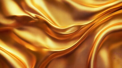 Fototapete - Golden satin background with some smooth lines in it (3d render)