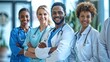 © kanesuan - Healthcare workers from different departments coordinating patient care, with medical charts and equipment, emphasizing teamwork in healthcare settings
