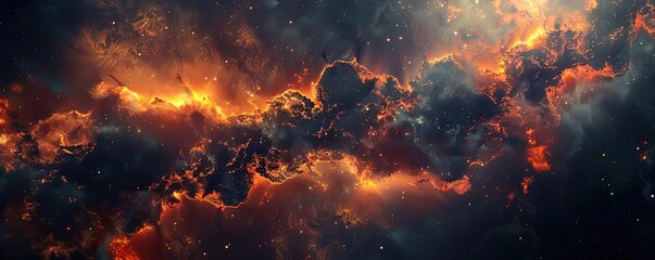 Wall Mural - stunning nebula in deep space, showcasing vibrant colors and swirling gases, perfect for science fic