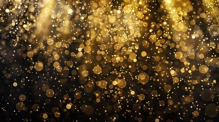 Poster - Golden Bokeh Lights Abstract Background