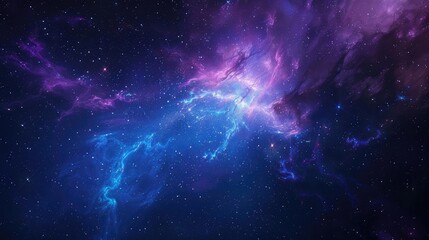 Wall Mural - a stunning cosmic scene showcasing vibrant nebulae, stars, and swirling colors in the vastness of sp