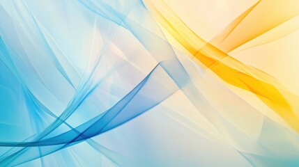 Poster - Vibrant light blue and yellow abstract background with soft gradients and geometric shapes, offering a fresh and contemporary look.