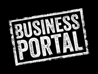Poster - business portal - a website or online platform that serves as a centralized hub for information, ser