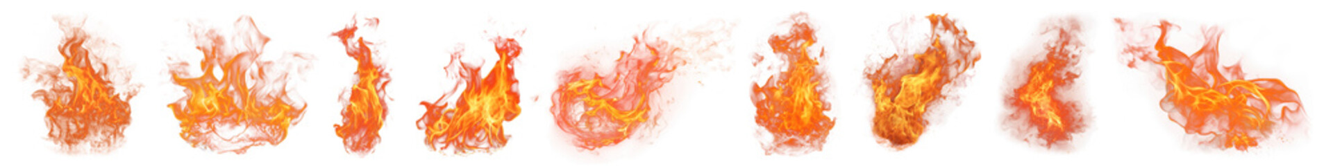 Poster - Fire effect png cut out element set