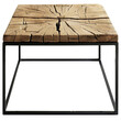 © Ploysaii - Rustic Coffee Table with Reclaimed Wood Top and Black Metal Frame Isolated without Background