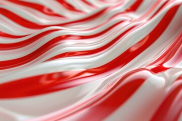 Abstract Christmas background with red and white candy patterns and festive design.