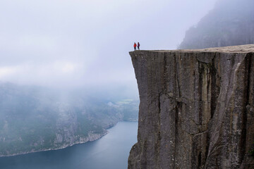 Wall Mural - Come and enjoy the breathtaking view from Preikestolen, also known as Pulpit Rock, located in Norway