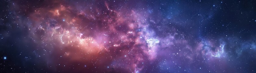 Wall Mural - a stunning cosmic scene with vibrant colors and swirling nebulas, showcasing the beauty of the unive