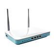 © Ploysaii - Isolated Wi-Fi Router with Dual Antennas and Multiple Ports.