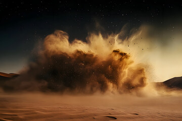 Wall Mural - Desert explosion effect backdrop