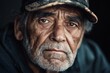 © ChaoticMind - A thoughtful close-up portrait of an older man wearing a cap, his face showing the passage of time and deep contemplation, captured in exquisite detail and emotion.
