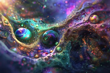 Wall Mural - Colorful abstract galaxy texture background