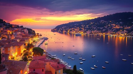 Wall Mural - Villefranche sur Mer between Nice and Monaco on the French Riviera, Cote d Azur, France