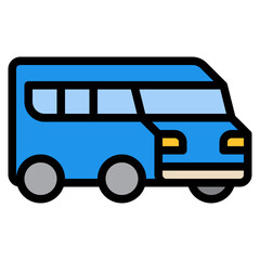 Poster - van filled outline icon