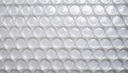 Wall Mural - Creative Abstract Background of White Bubble Wrap or Air Cushion Film Texture