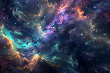 Wall Mural - Colorful abstract cosmos texture background