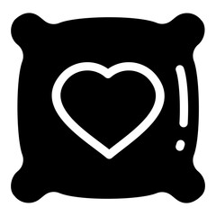 Poster - Heart Pillow Icon Element For Design