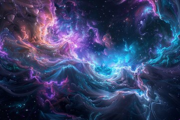 Wall Mural - Abstract mystical galactic dreams cosmos texture background
