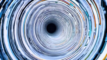 concentric circle movement, hypnosis effect and optical illusion