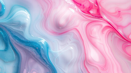 Colorful abstract fluid art with pink and blue shades modern artistic design flowing patterns