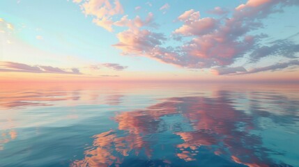 Wall Mural - Peaceful Sunset Over Calm Ocean