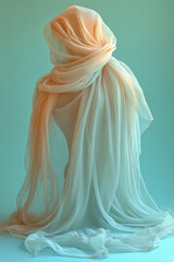 Poster - A winnerâ€™s sash draped neatly, set against a pastel mint background,